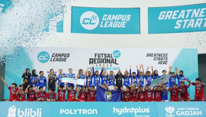 Futsal Campus League Regional Yogyakarta Berakhir, 8 Tim Semifinalis Putra dan Putri Melaju ke Final Nasional di Jakarta