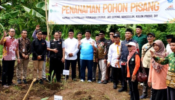 Wujudkan Program Kampung Berkemajuan, LazisMu DIY Tanam 1.000 Bibit Pisang Kepok di Nanggulan