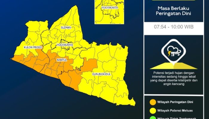 Hari Ini Hujan Merata di DIY, Terjadi Hingga Pukul 10.00