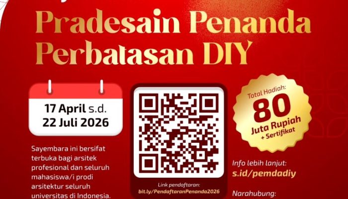 Sayembara Pradesain Penanda Perbatasan DIY Berhadiah Rp 80 Juta