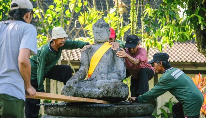 Arca Unfinished Buddha Dipindah ke Lapangan Kenari