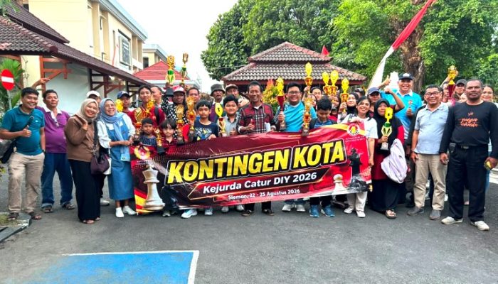 Tim Catur Kota Yogyakarta Juara Umum, Dapat 7 Emas 5 Perak 5 Perunggu
